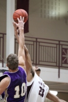 Taylor Williams takes the tip-off vs. Olivet on Jan. 30th