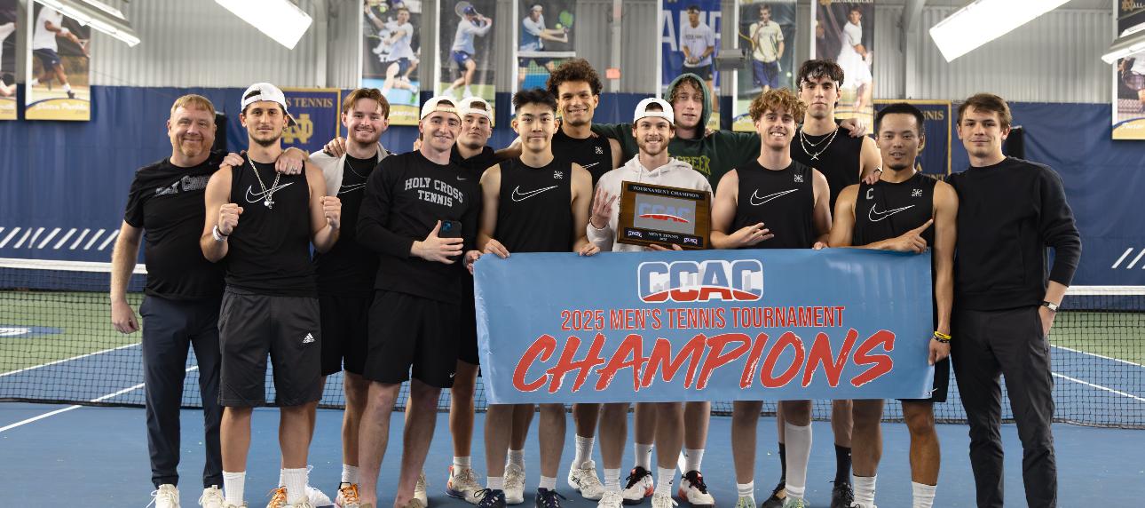 Saints Men's Tennis Wins CCAC Title on Senior Day