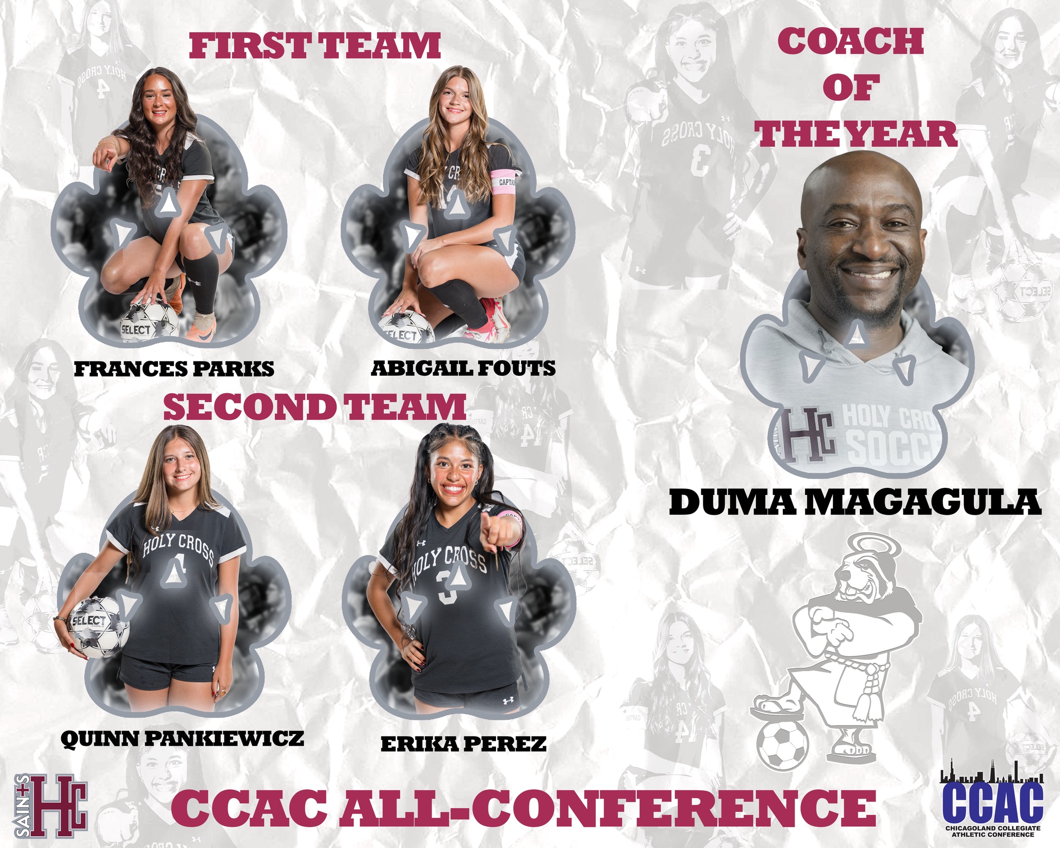 Four Saints Earn CCAC All-Conference Honors; Magagula Named Coach of the Year
